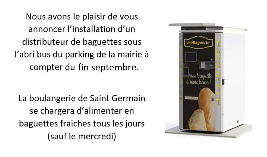 Distributeur de baguettes à Laines-aux-Bois